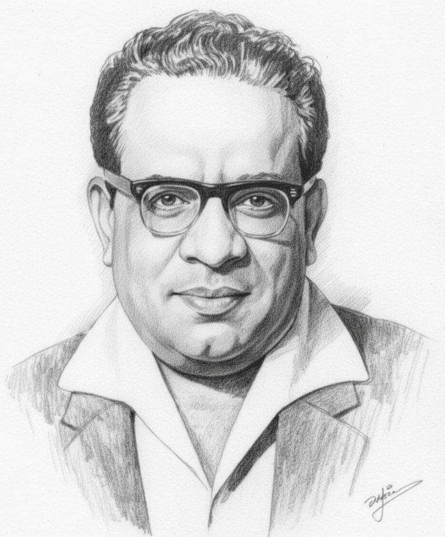 Portrait of P. L. Deshpande